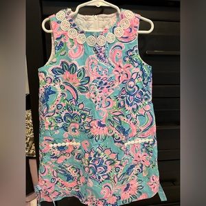Lilly Pulitzer girls size 6 jungle sunrise shift dress.